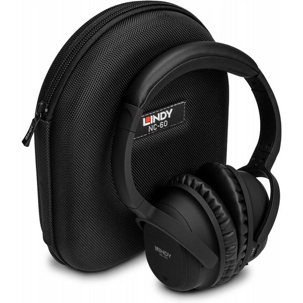 Lindy NC-60 Wired On-Ear Active Noise Cancelling Headphones