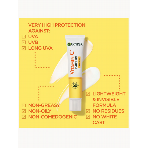 Garnier Vitamin C Daily UV Invisible Brightening Fluid SPF50+ 40ml